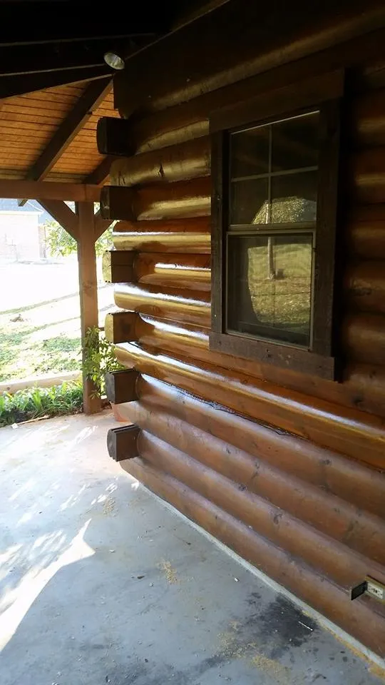 Blended log home repair