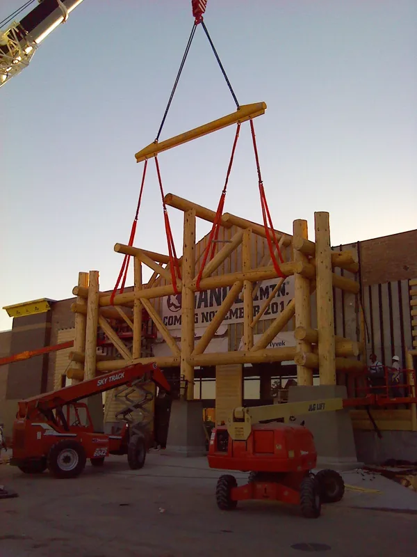 Commercial log and timber framing project